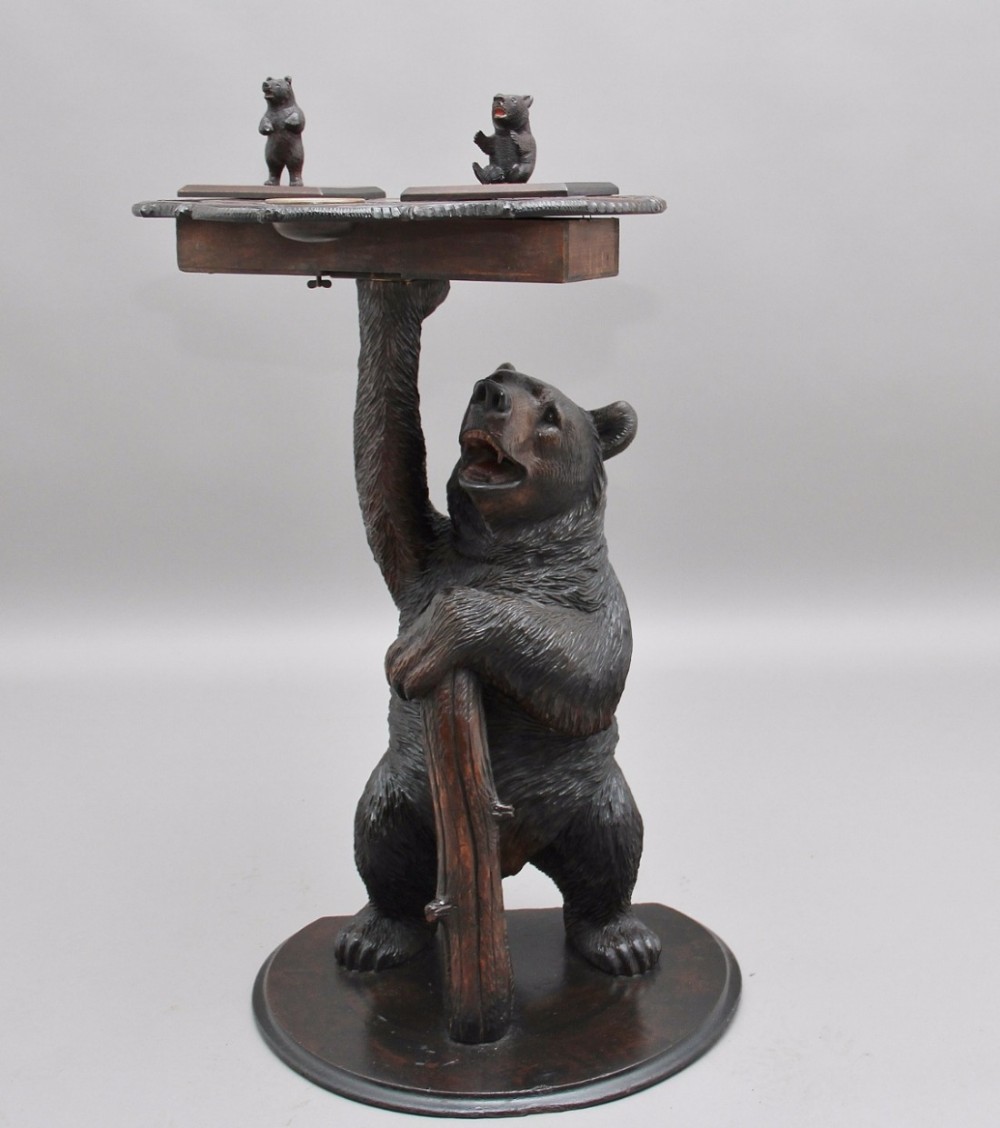 19th Century musical black forest smokers stand