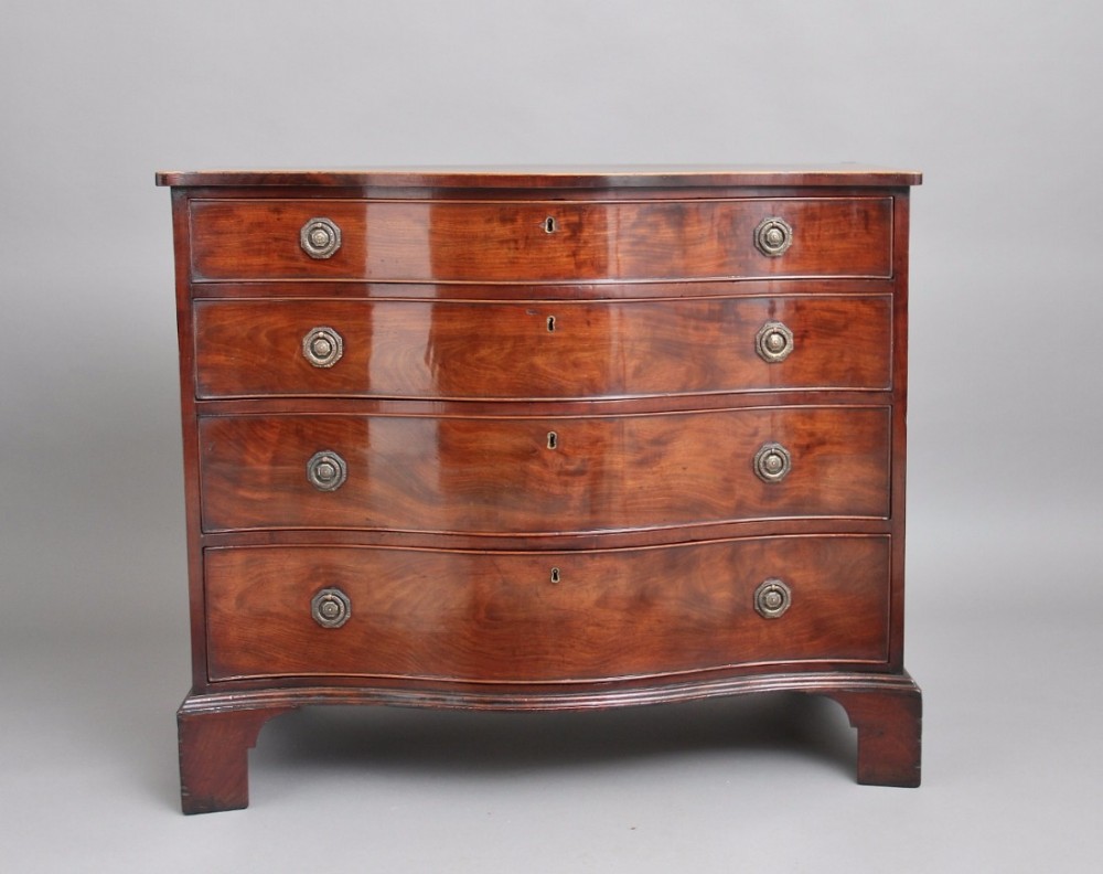 18th Century mahogany serpentine chest
