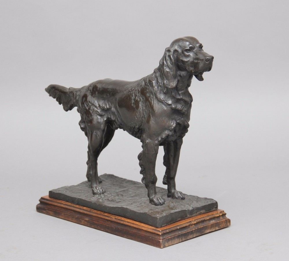 19th Century spelter figure of a dog