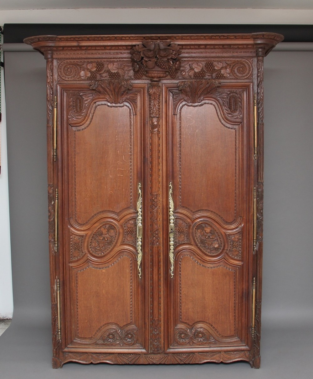 Early 19th Century Oak marriage armoire
