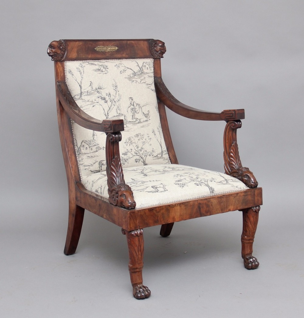 19th Century Regency mahogany armchair