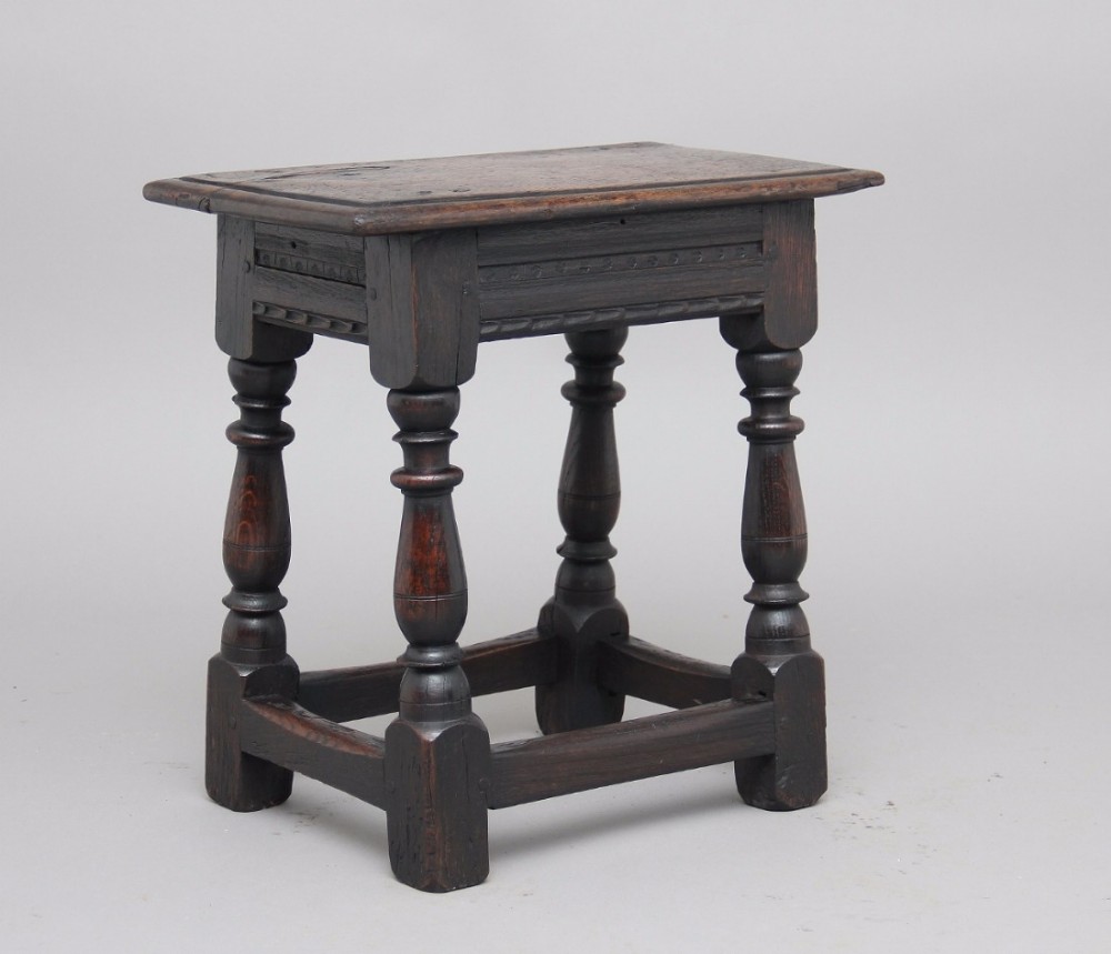 Early 20th Century oak joint stool