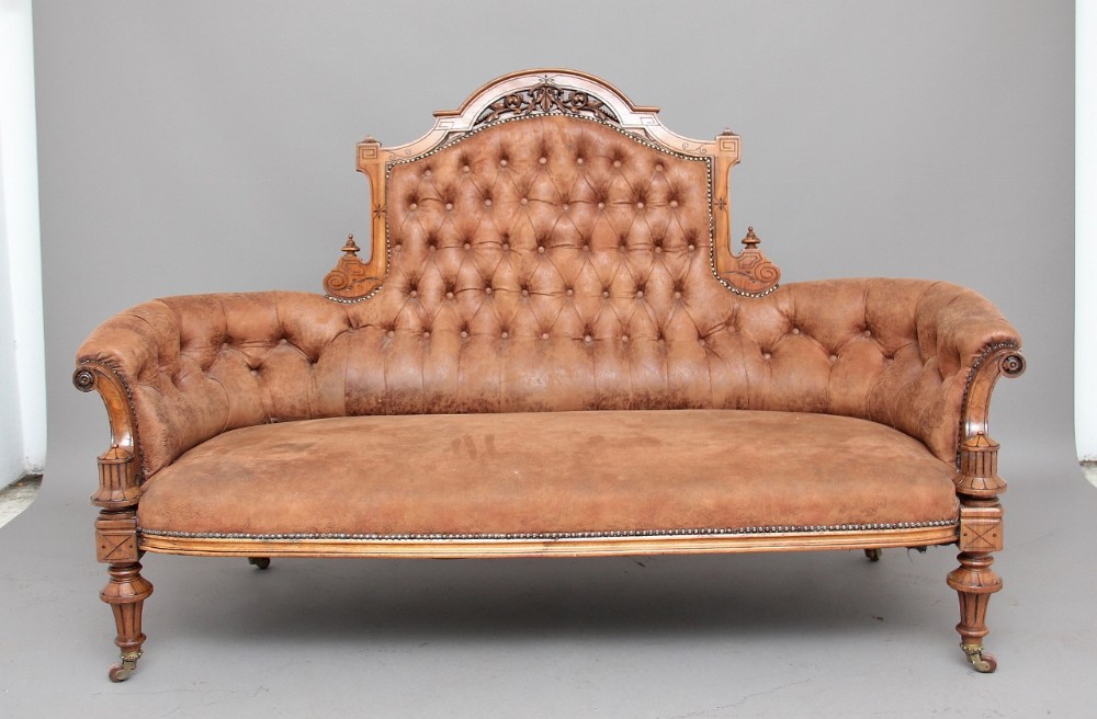 19th Century walnut sofa