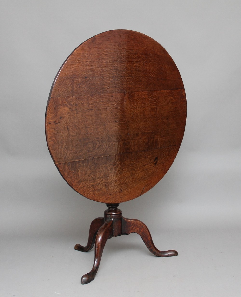 18th Century oak tripod table