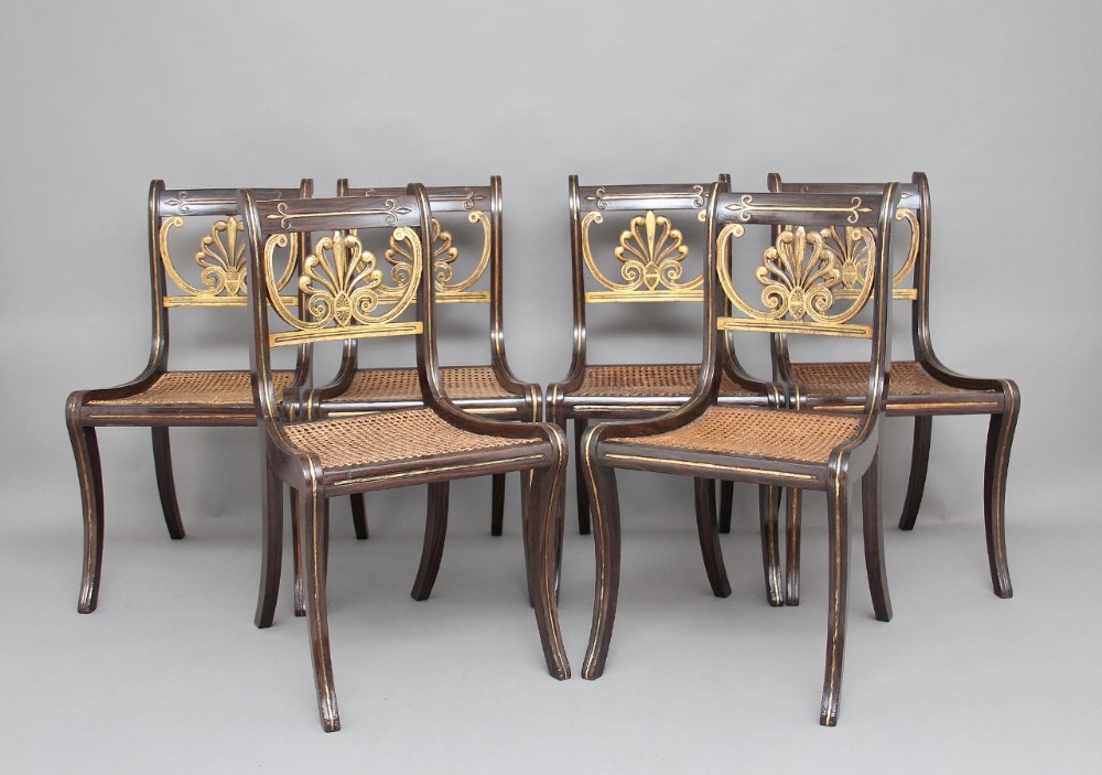 Set of six 19th Century Regency chairs