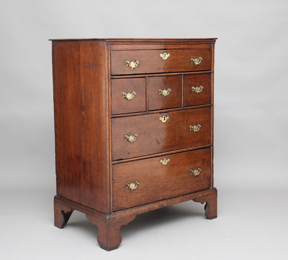 18th Century Norfolk oak chest of drawers