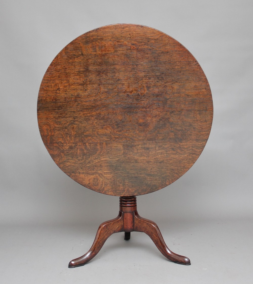 18th Century oak tripod table