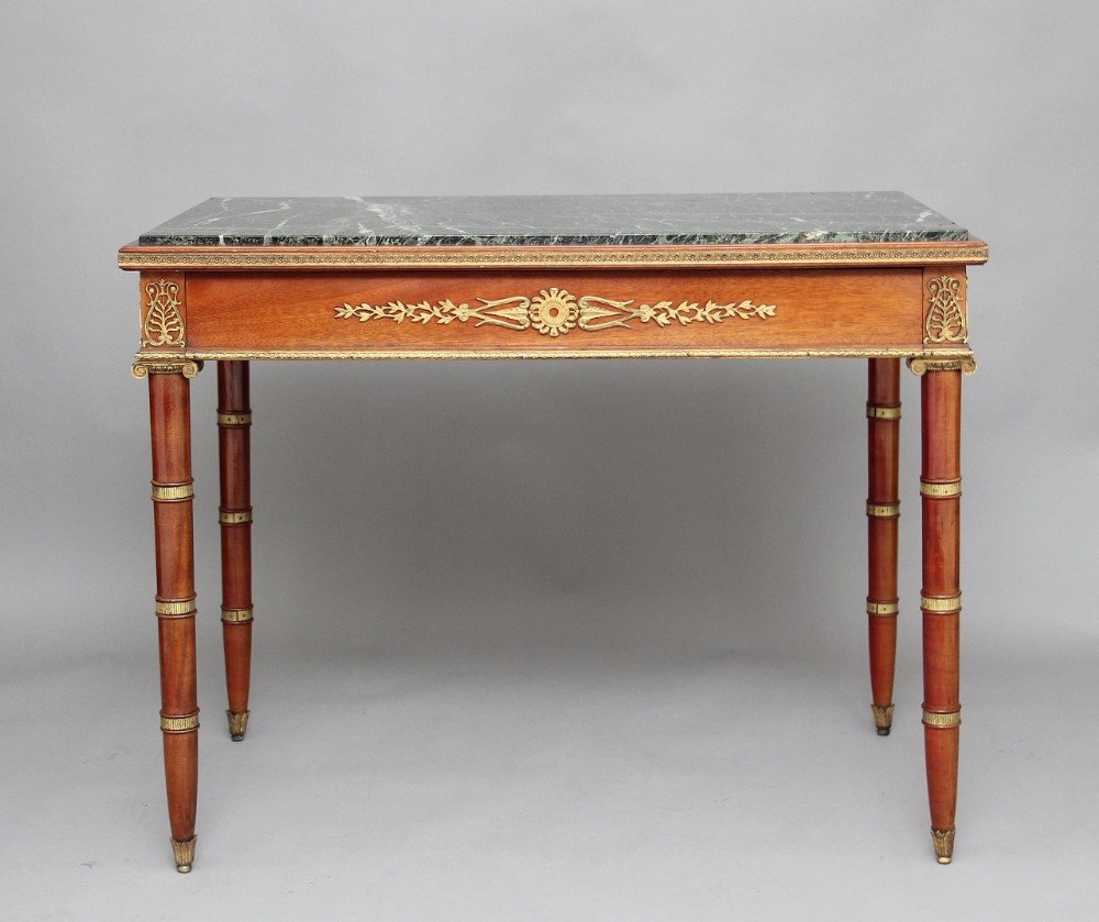 19th Century mahogany and ormolu mounted center table