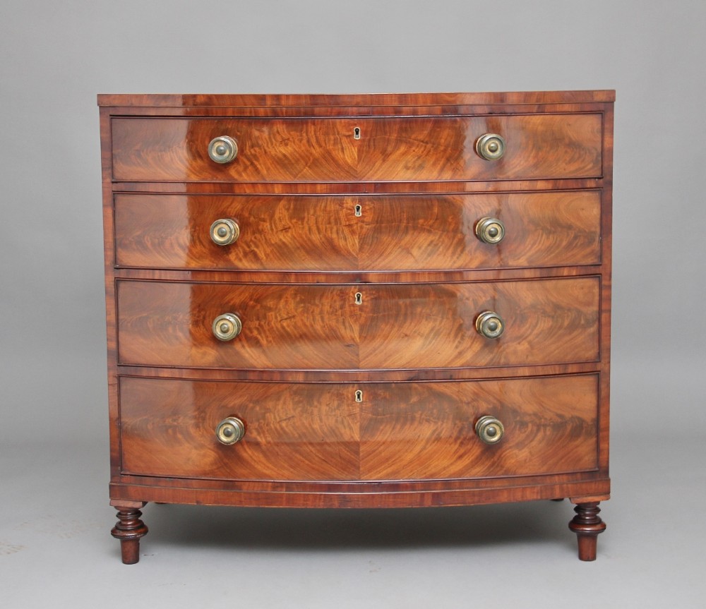 19th Century mahogany bowfront chest