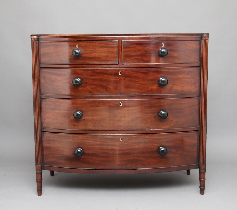 Early 19th Century mahogany bowfront chest