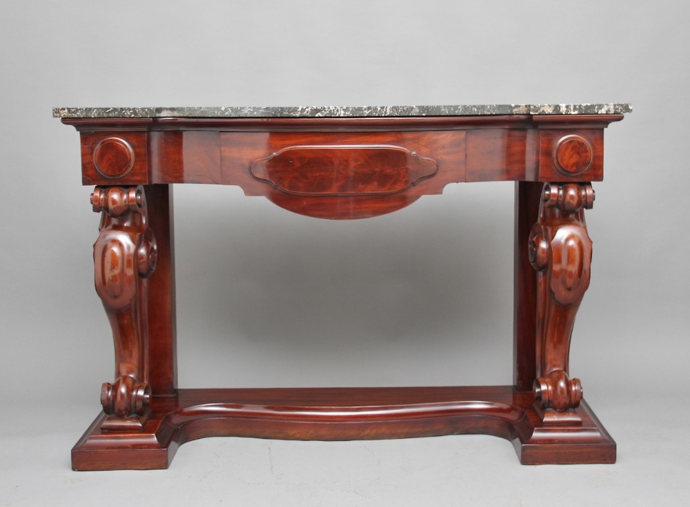 19th Century mahogany console table
