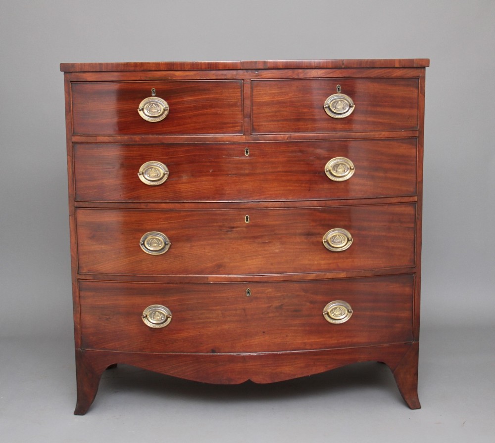Early 19th Century mahogany bowfront chest