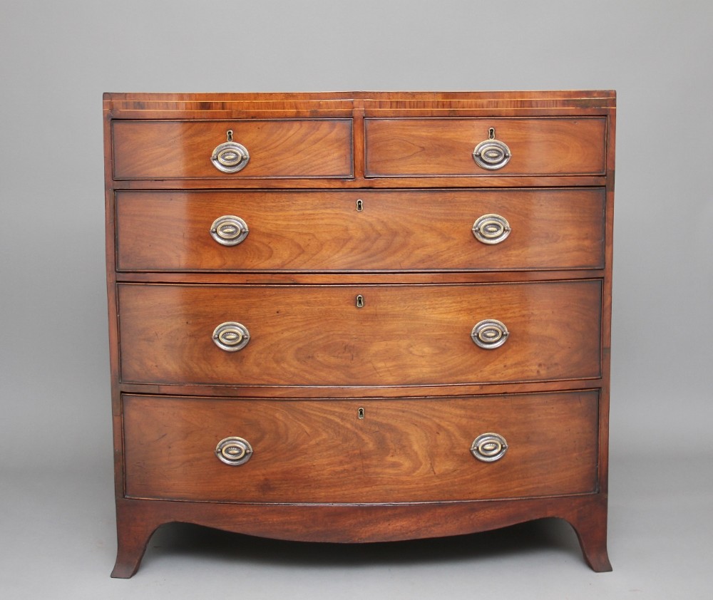 Early 19th Century mahogany bowfront chest