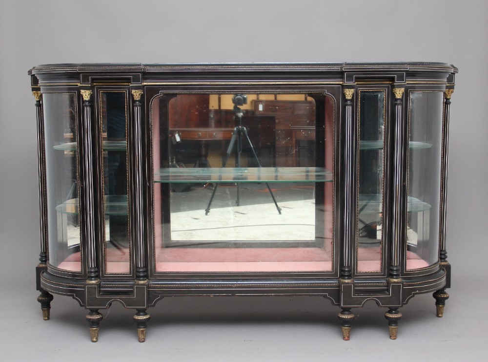 19th century Ebonised & ormolu credenza