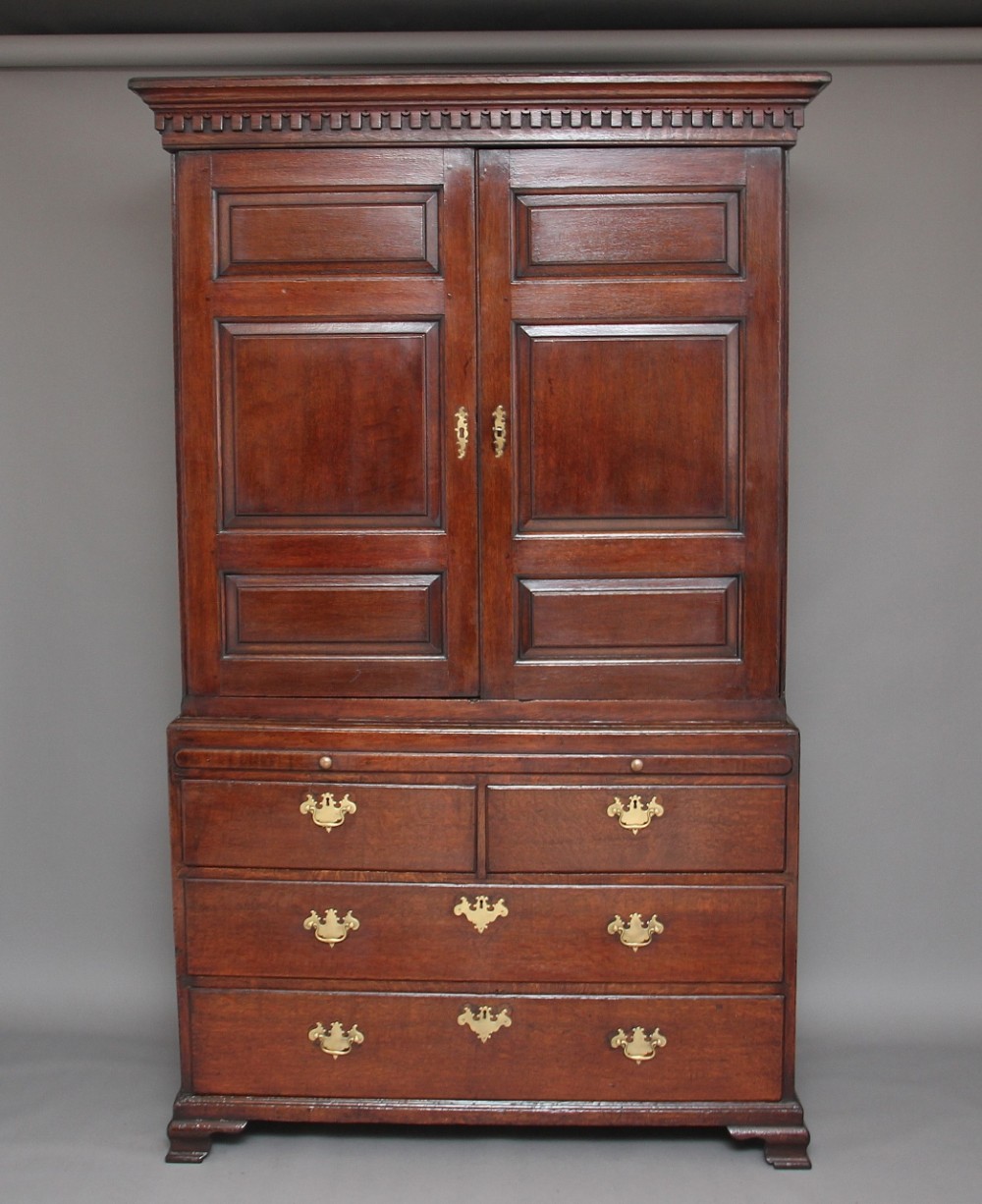 18th Century oak press cupboard