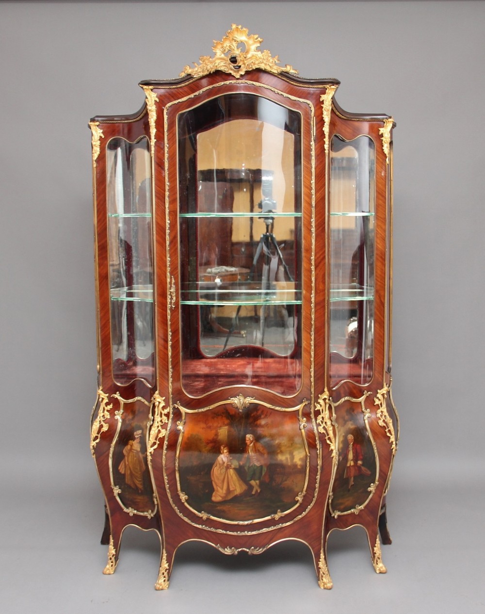 19th Century French Kingwood and ormolu vitrine 