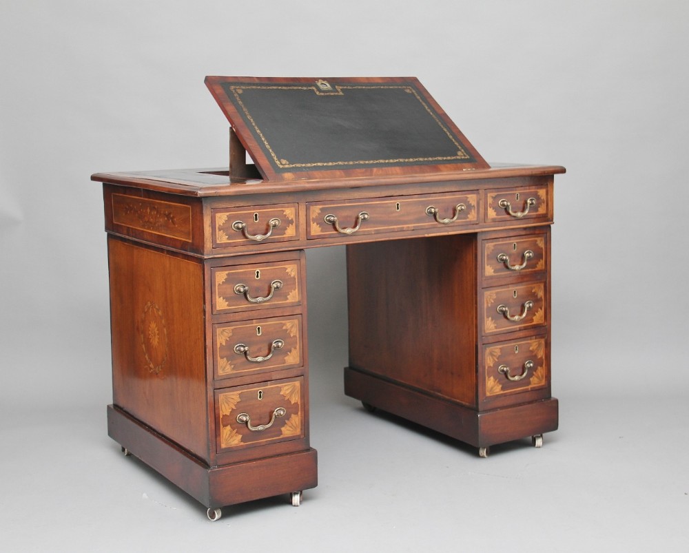 Early 19th Century mahogany and inlaid desk