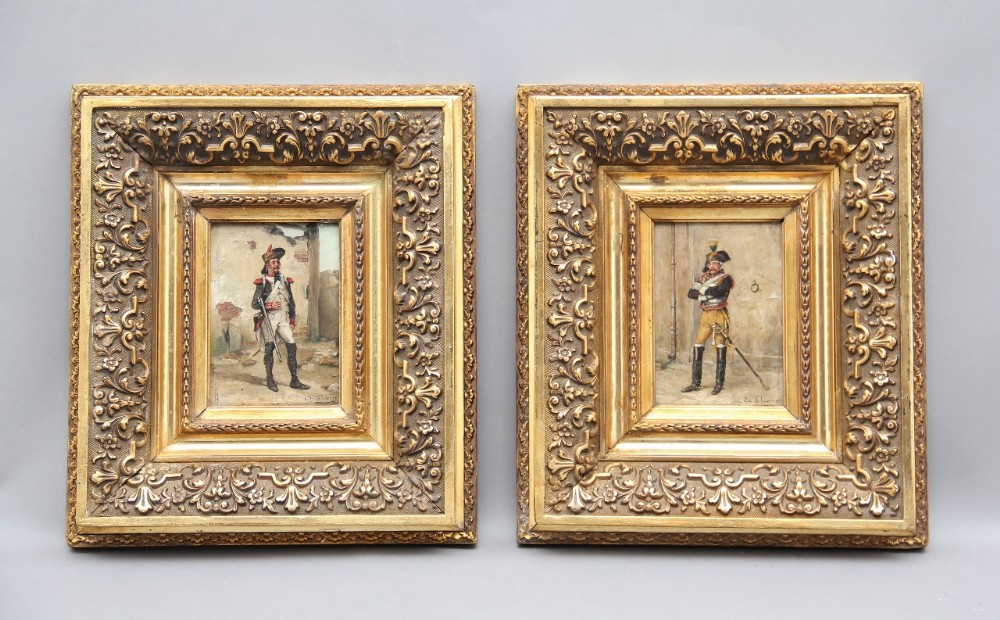 Pair of 19th Century French oil paintings
