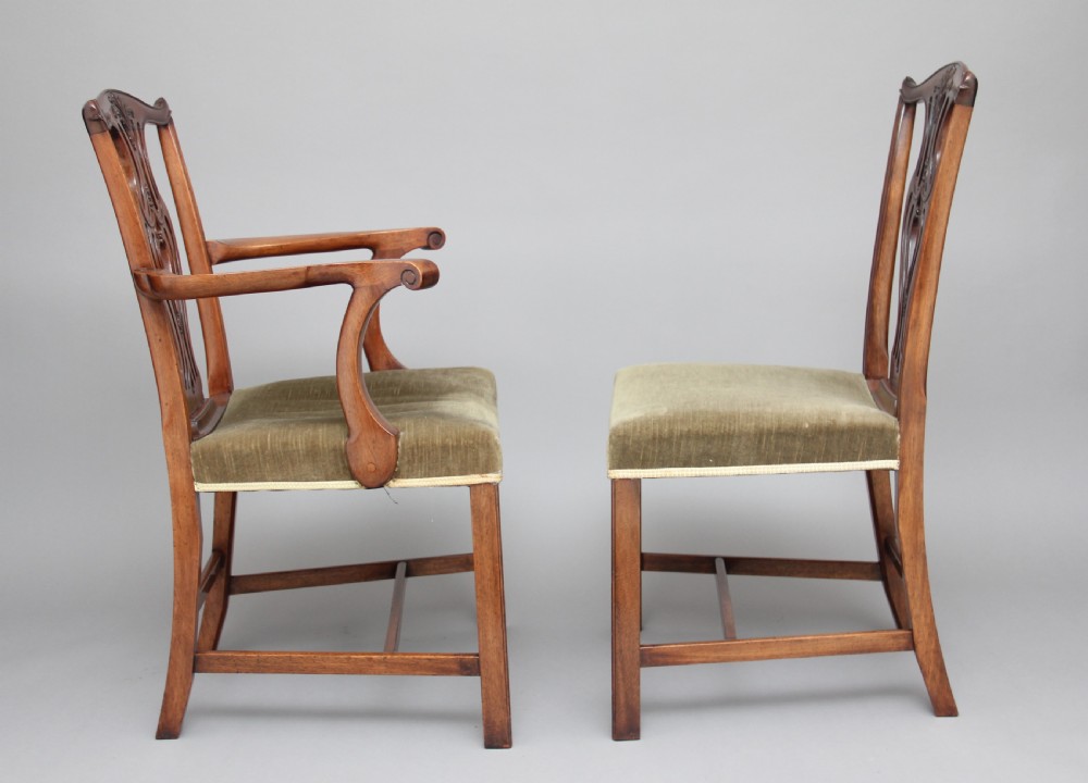 Set of ten early 20th Century Chippendale chairs View III