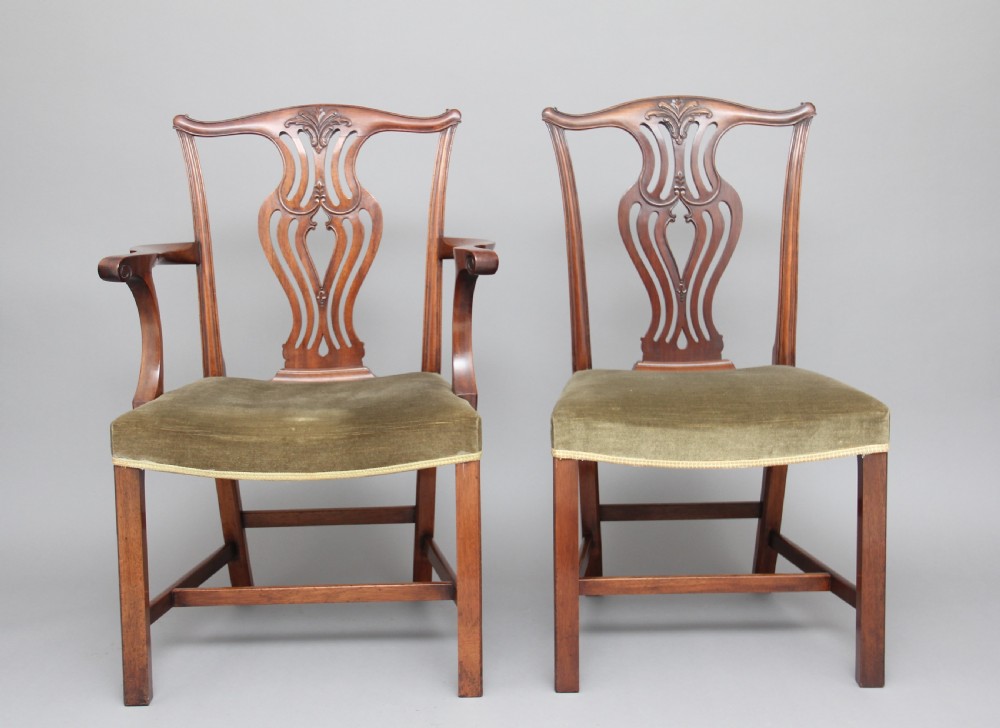 Set of ten early 20th Century Chippendale chairs View VI
