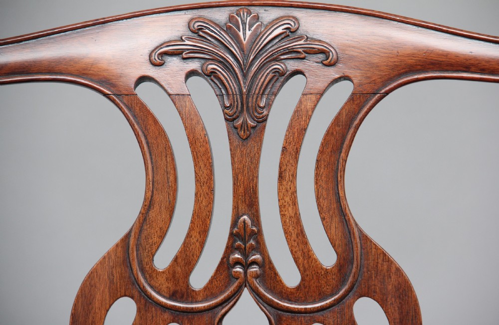 Set of ten early 20th Century Chippendale chairs View VIII