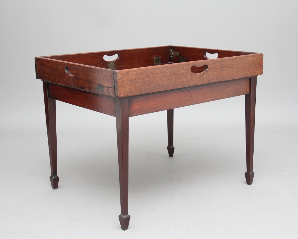Early 19th Century mahogany butlers tray on stand