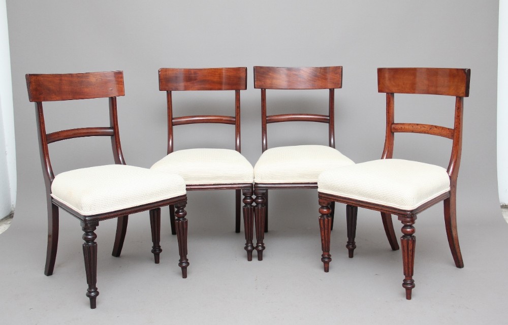 Set of four 19th Century mahogany dining chairs