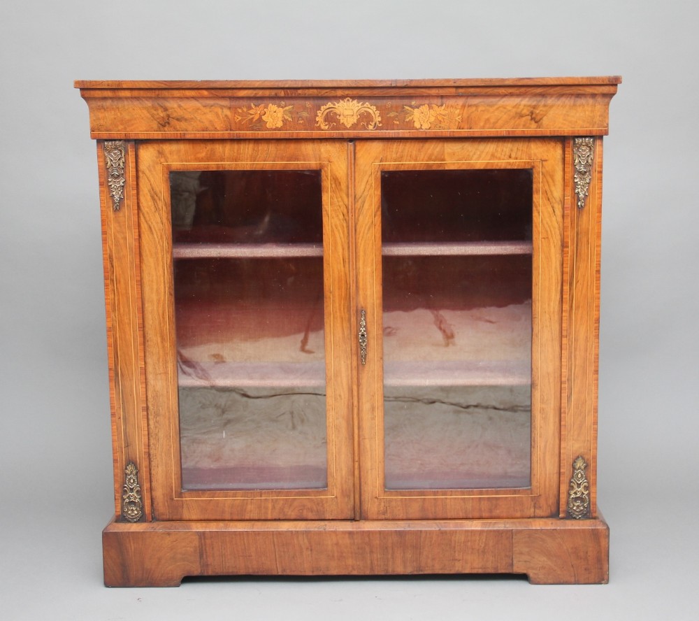 19th Century walnut bookcase