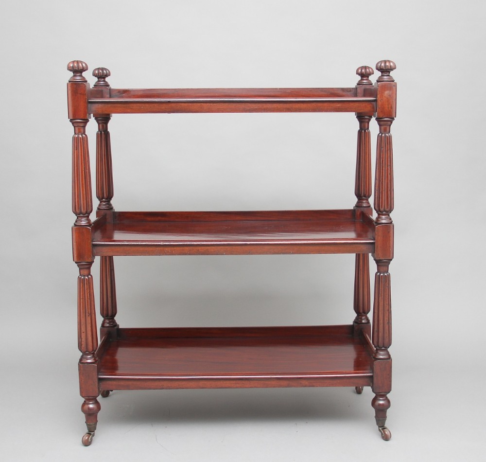 Early 19th Century mahogany three tier dumbwaiter
