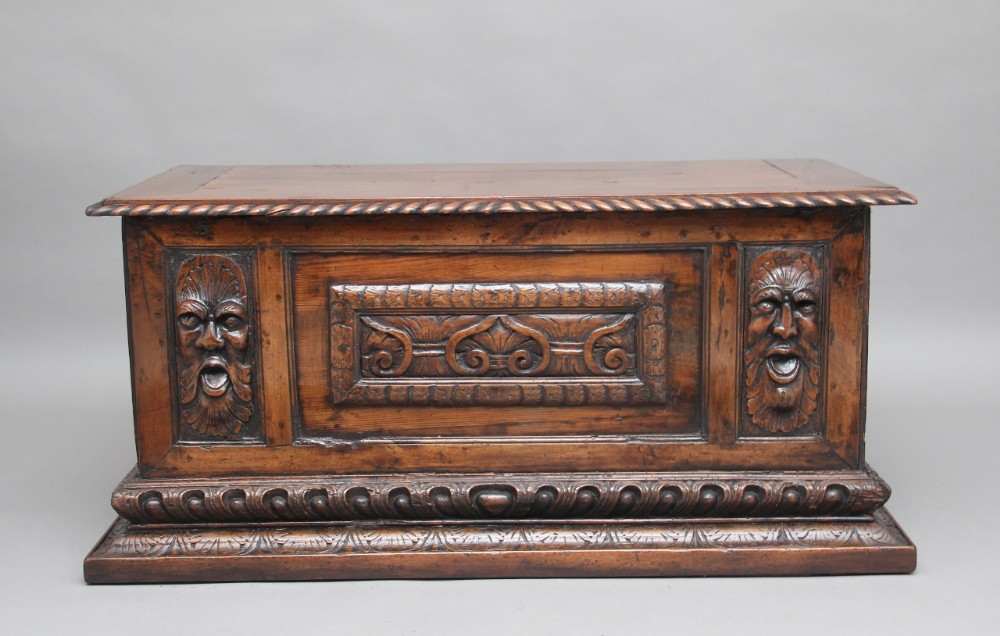Early 19th Century carved Italian cassone