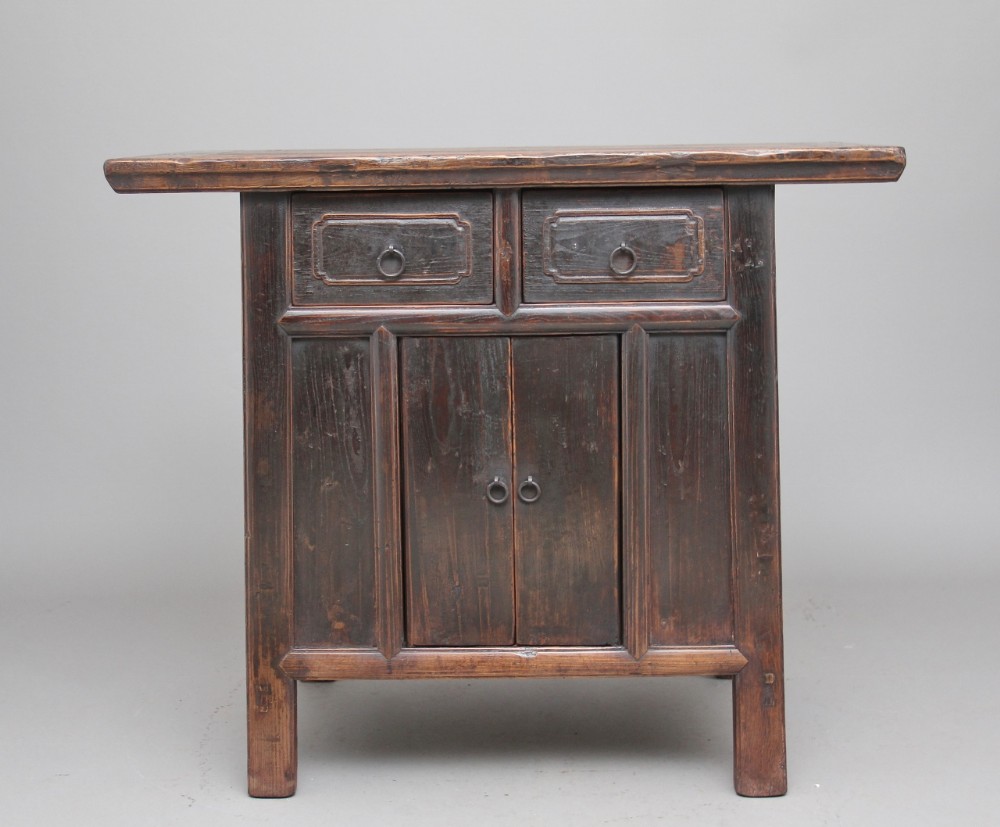 19th Century Chinese rustic elm dresser