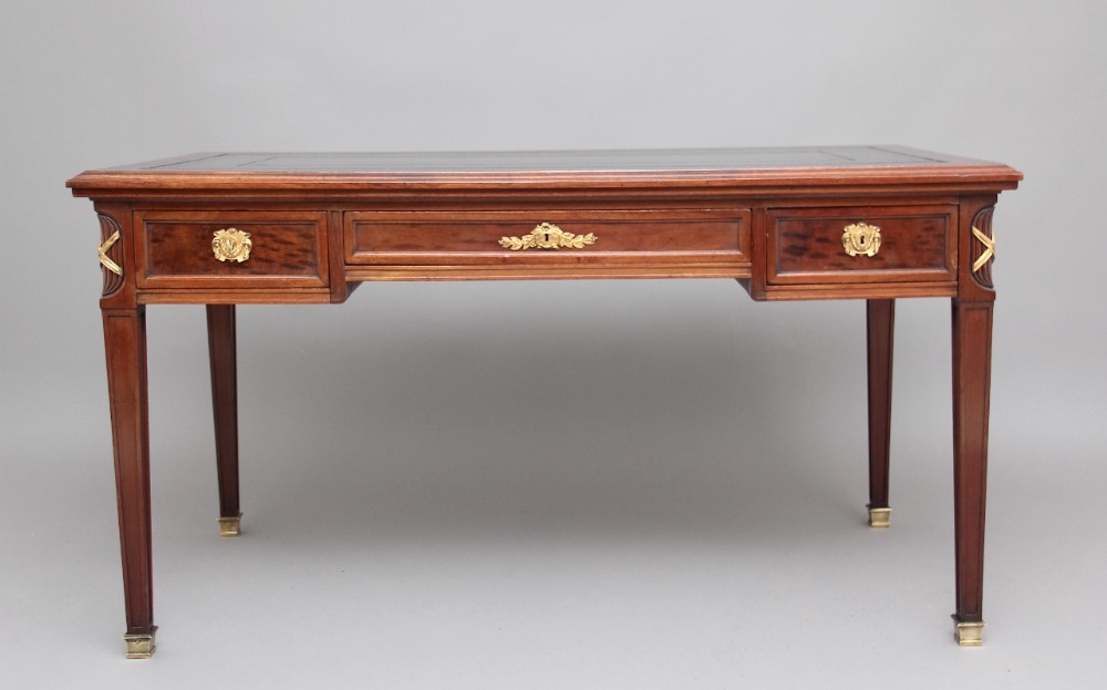 19th Century French mahogany writing table