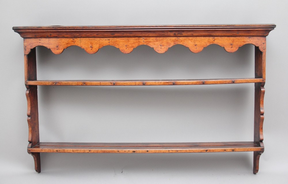 18th Century oak hanging rack