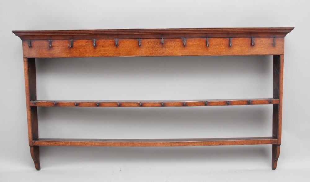 18th Century oak hanging rack
