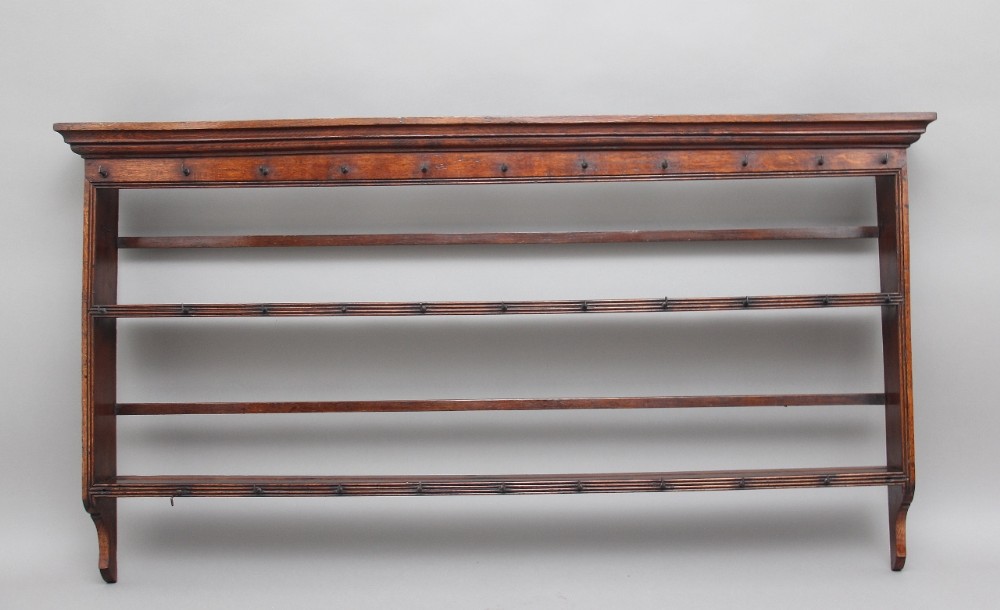 18th Century oak hanging rack