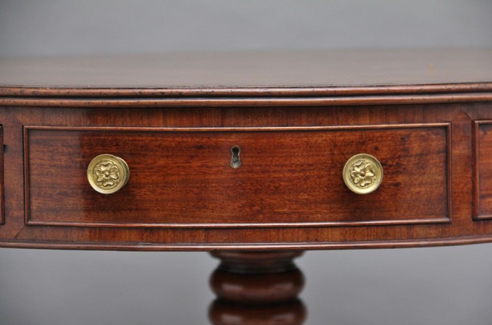 Early 19th Century mahogany drum table View X