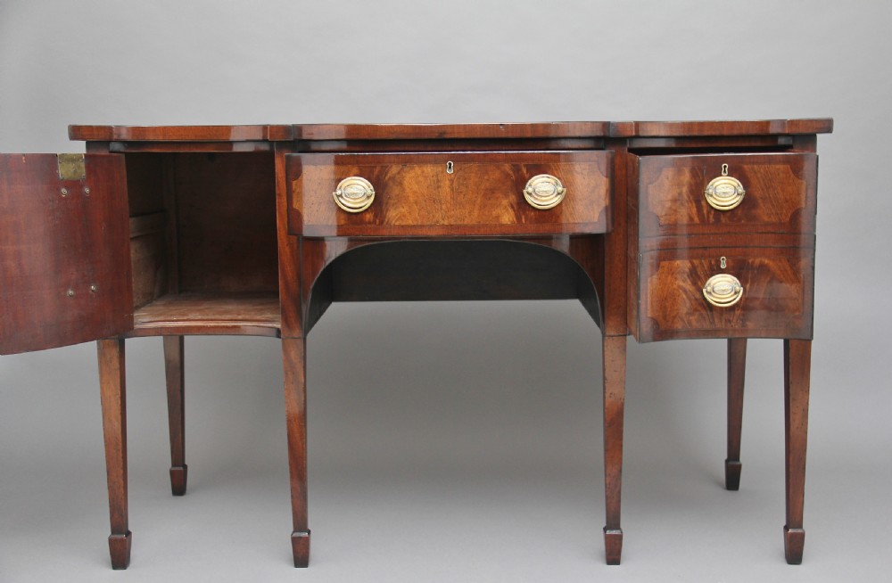 19th Century mahogany serpentine sideboard View II