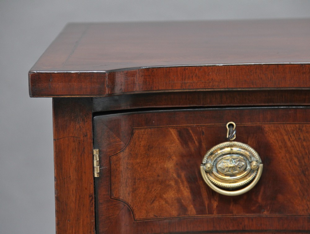 19th Century mahogany serpentine sideboard View X