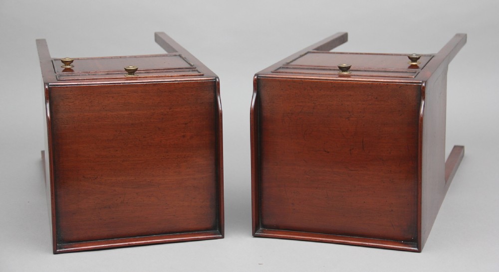 Pair of early 20th Century mahogany bedside cupboards View III