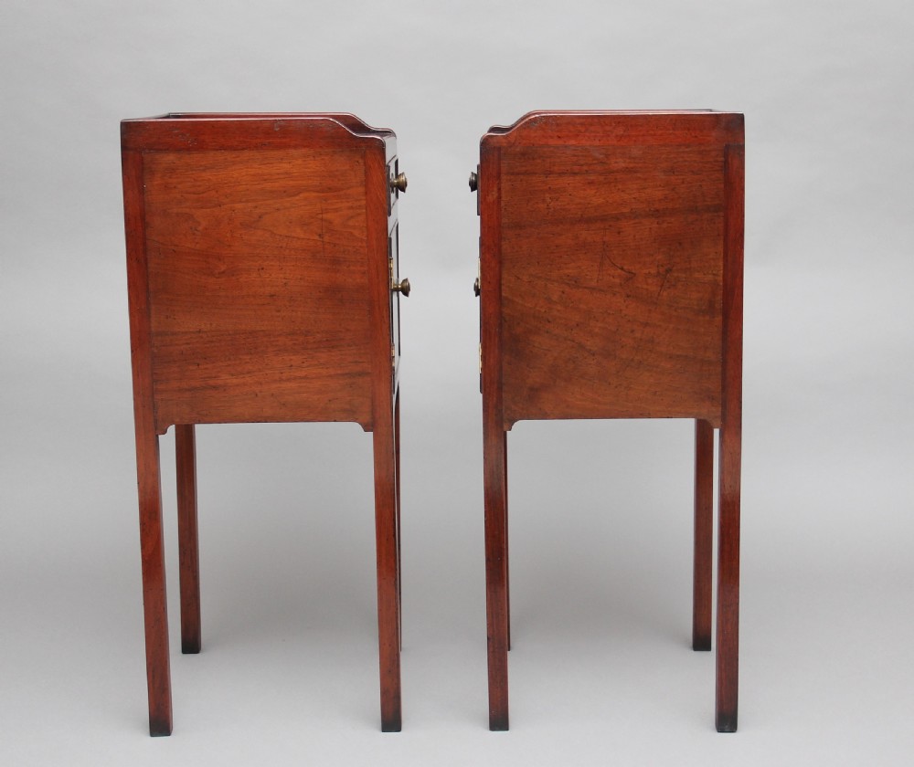Pair of early 20th Century mahogany bedside cupboards View IV