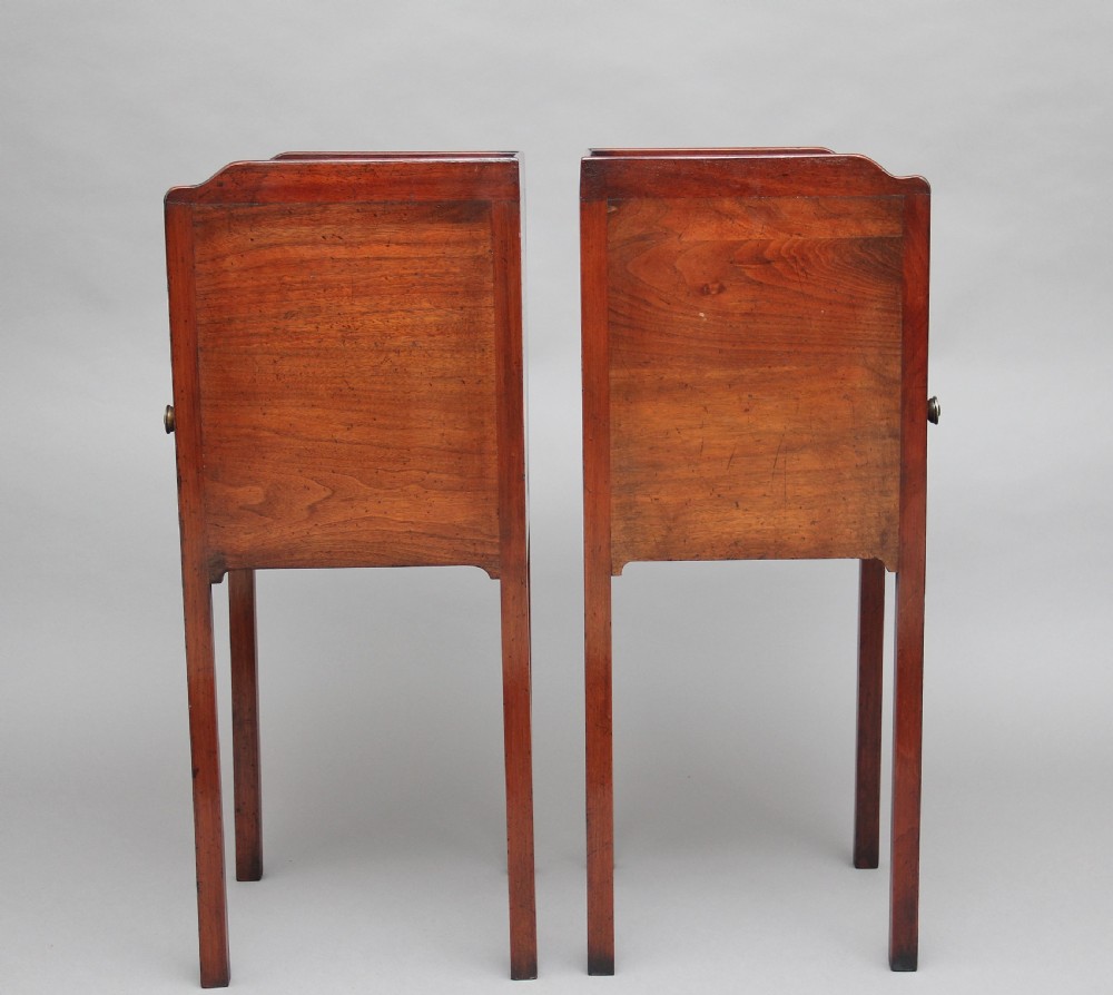 Pair of early 20th Century mahogany bedside cupboards View VI