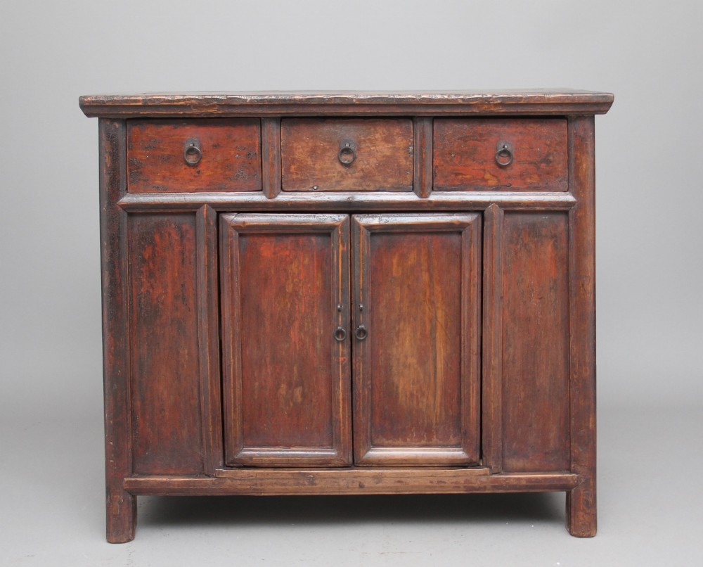 19th Century Chinese rustic elm dresser