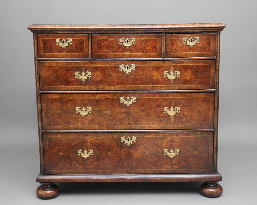 18th Century oyster wood chest