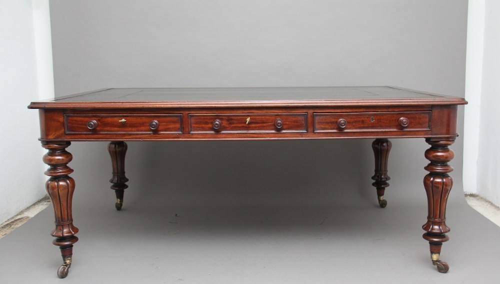 19th Century mahogany partners writing desk