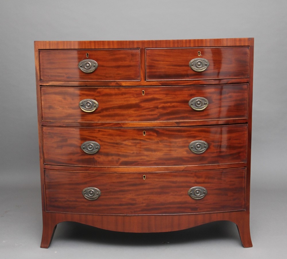 Early 19th Century mahogany bowfront chest