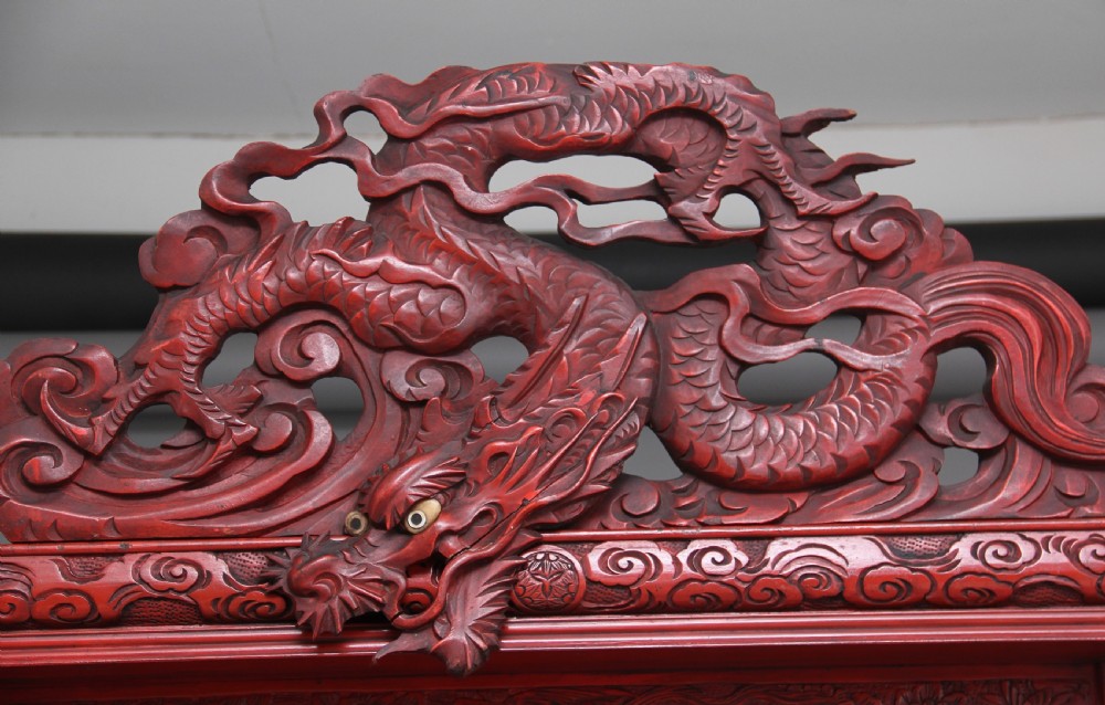 19th Century lacquered shodona cabinet View IV