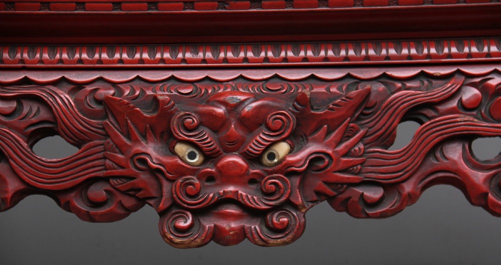 19th Century lacquered shodona cabinet View XIII
