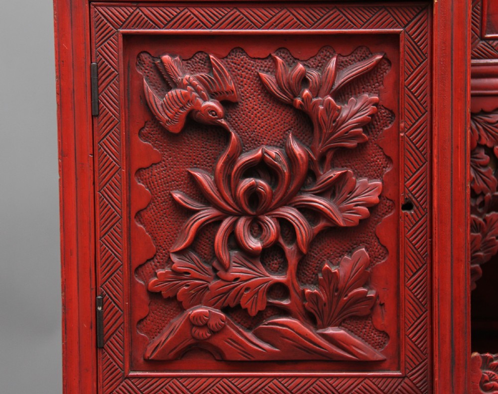 19th Century lacquered shodona cabinet View XIV