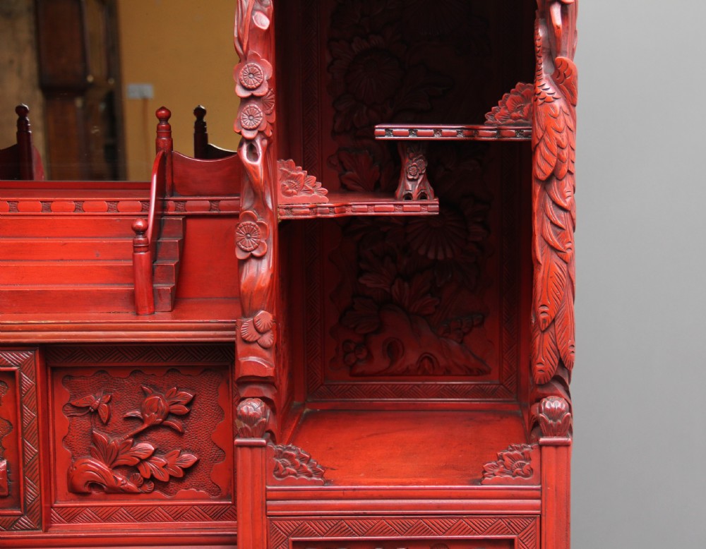 19th Century lacquered shodona cabinet View XVIII