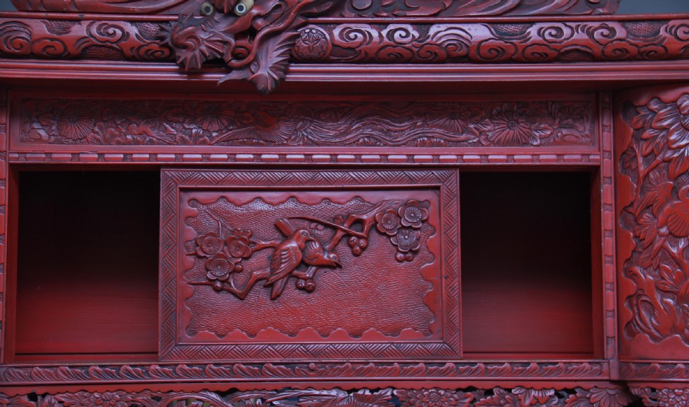 19th Century lacquered shodona cabinet View XXI